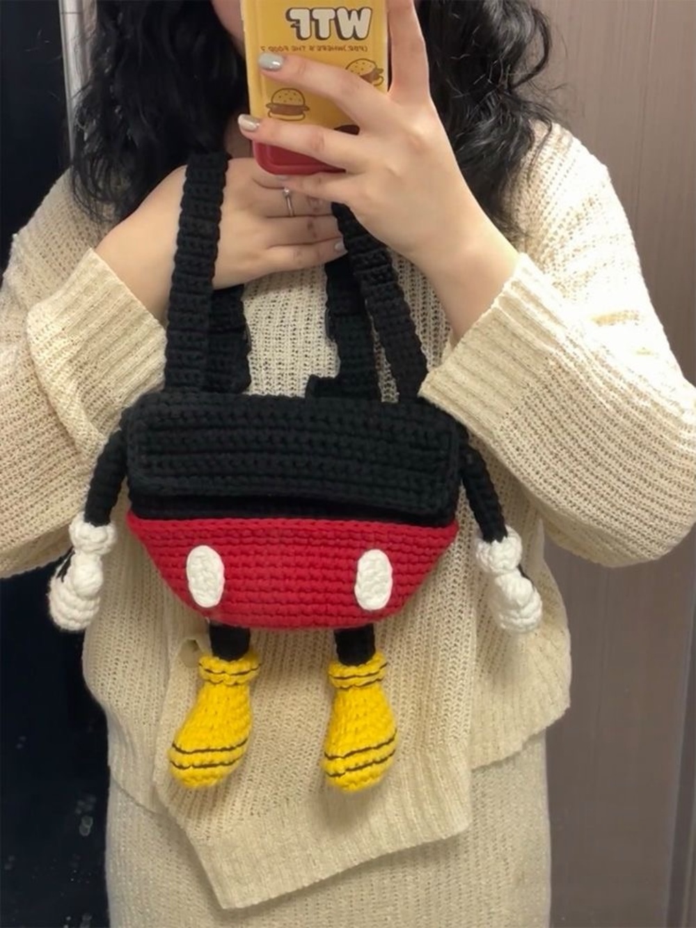 DIY Mickey Inspired Crochet Bag Kit – Handmade Cartoon Yarn Pouch